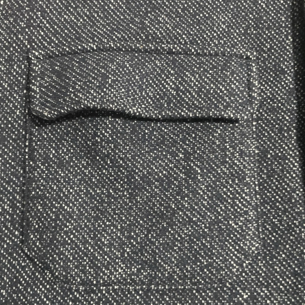 EUC VINCE. Mens Sz XL Heather Navy Wool Blend Flannel Overshirt 4-Pocket - Picture 5 of 11